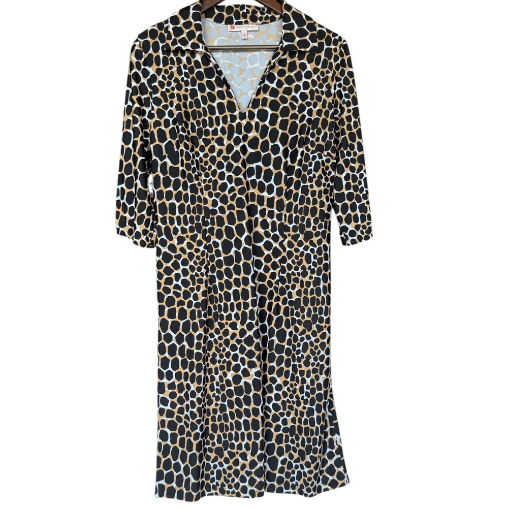 Jude Connally Leopard‎ Print Shift Dress Sz L
